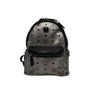 Mcm Metalic Silver Studded backpack.